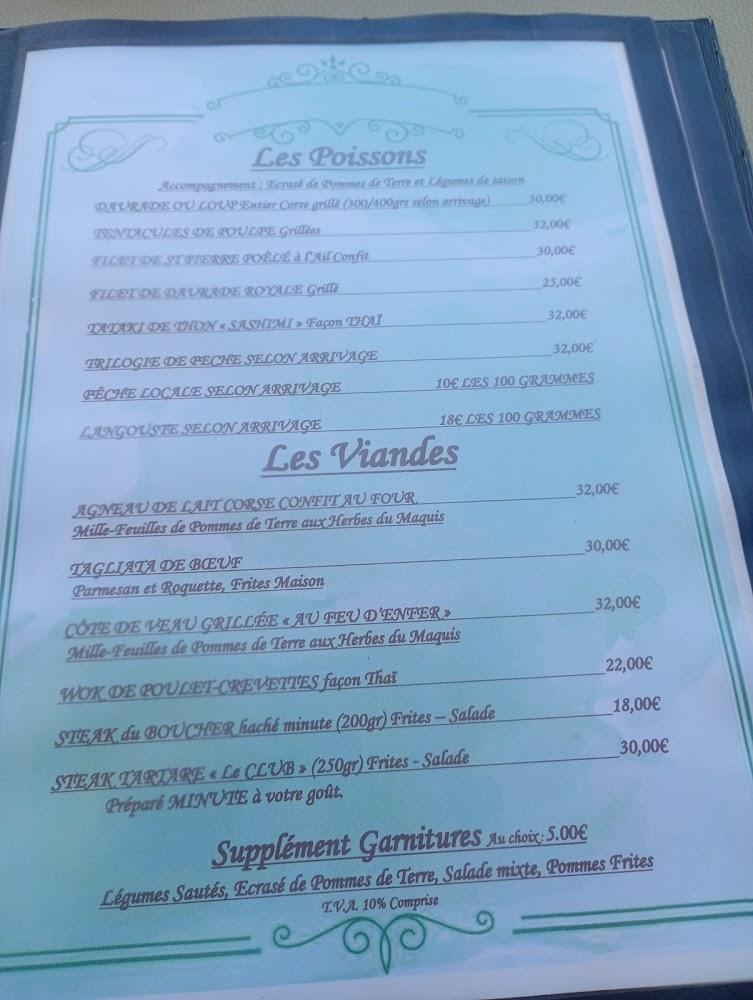 Restaurant le Club - Menu Image 3